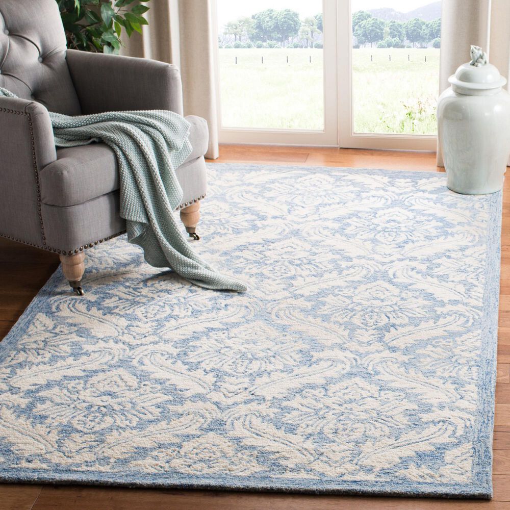 Safavieh Micro-Loop 5&#39; x 8&#39; Blue Area Rug, , large