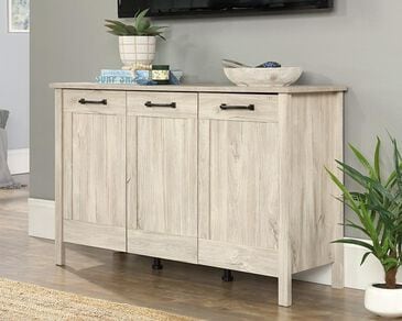 Sauder Horizontal Storage Cabinet in Chalk Oak, , large