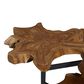 Uma Enterprises Rustic Accent Table in Brown and Black, , large