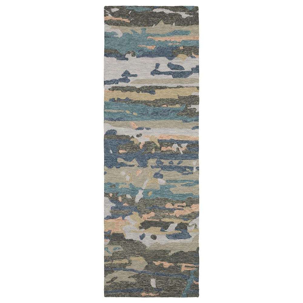 Oriental Weavers Kipton KIP01 2"6" x 8" Grey and Blue Runner, , large