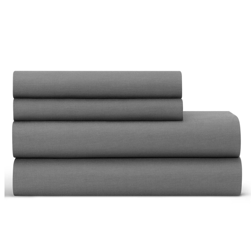 Purple Plush Queen Mattress in a Box + 4-Piece Softstretch Sheets in Stormy Grey, , large