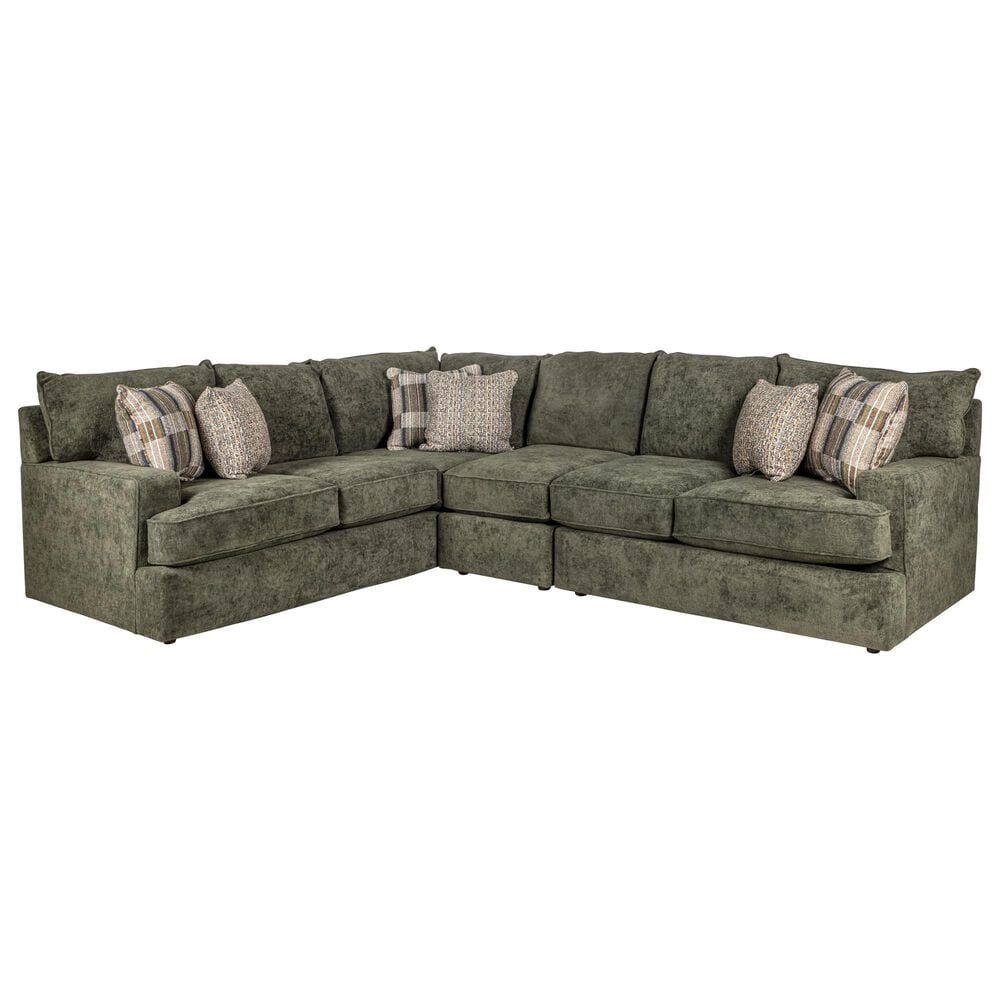 England Furniture Anderson 3-Piece Stationary Sectional in Patagonia Moss, , large