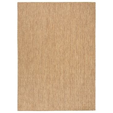 Nourison Horizon HOZ02 Natural 5" x 7" Indoor/Outdoor Area Rug, , large