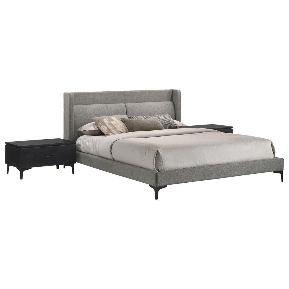 Blue River Legend 3-Piece Queen Platform Bed Set in Gray/Black, , large