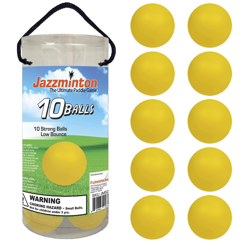 Funsparks Jazzminton Light Ball 10-Pack in Yellow, , large