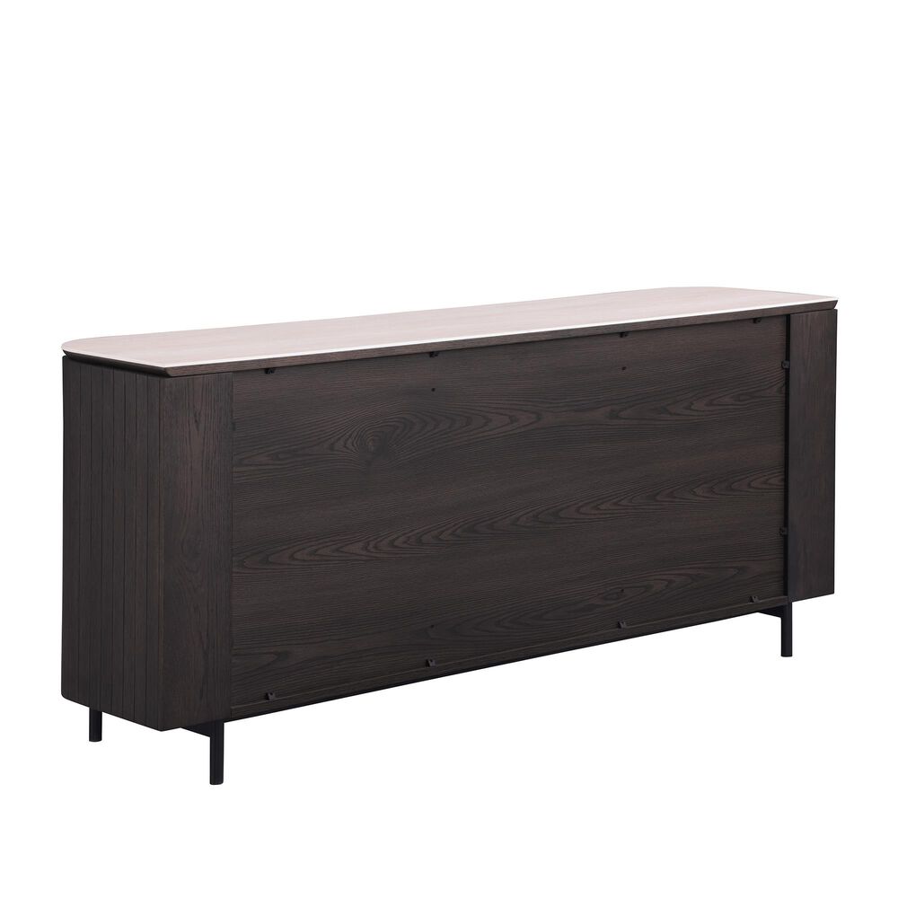 Monroe Edith-Skyler Buffet in Matte Beige and Matte Brown, , large