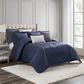 BCP Home Chloe 3-Piece Queen Comforter Set in Navy, , large