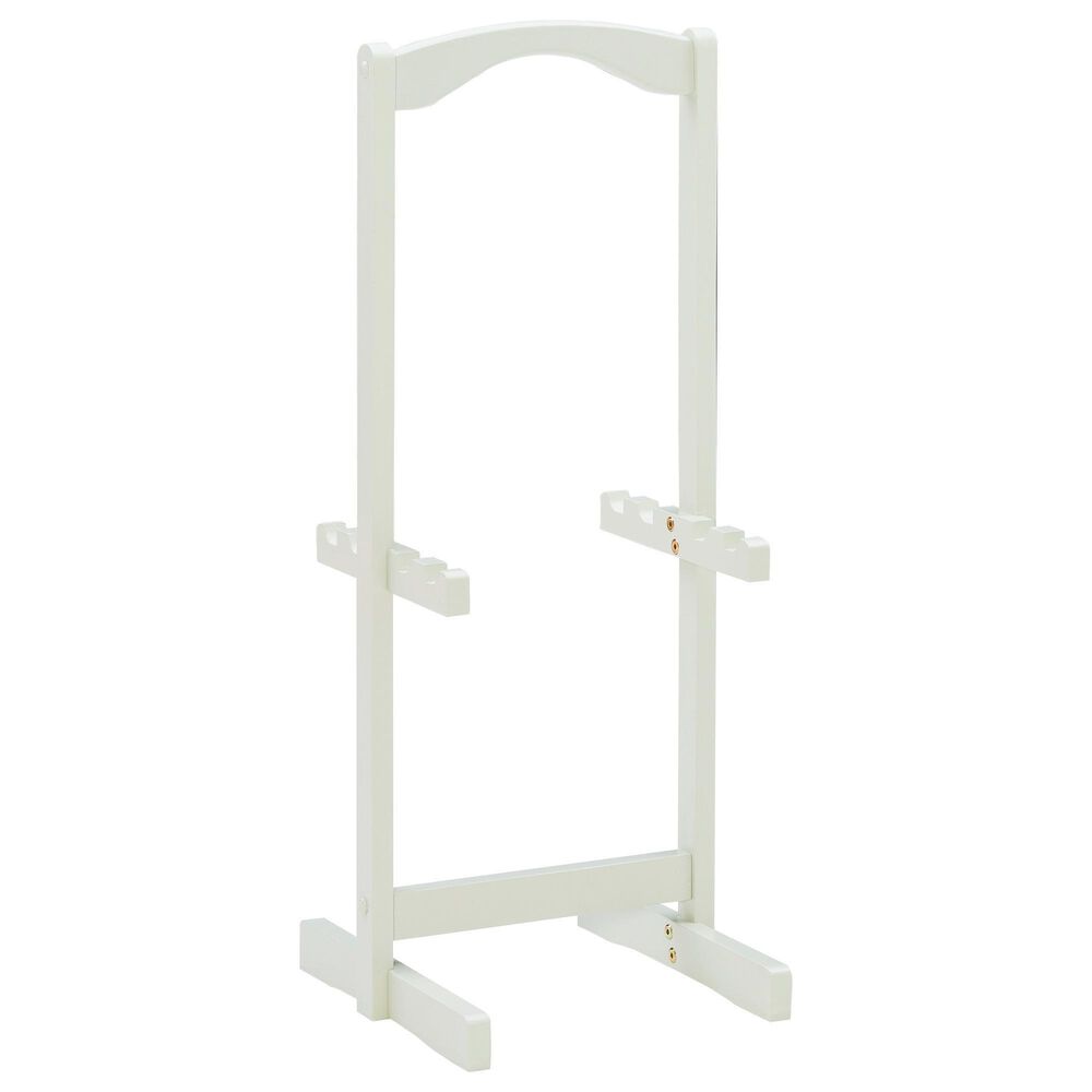 Linon Home Decor Compass Folding TV Tray Table Set with Stand in Light Gray (Set of 4), , large