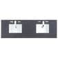 James Martin Vanities Marigot Single 72" Double Vanity in Sun-washed Oak with 3 cm Charcoal Soapstone Quartz Top, , large