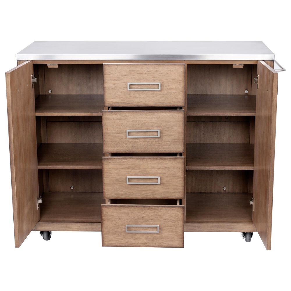 Home Styles Big Sur Kitchen Cart in Brown | Nebraska Furniture Mart