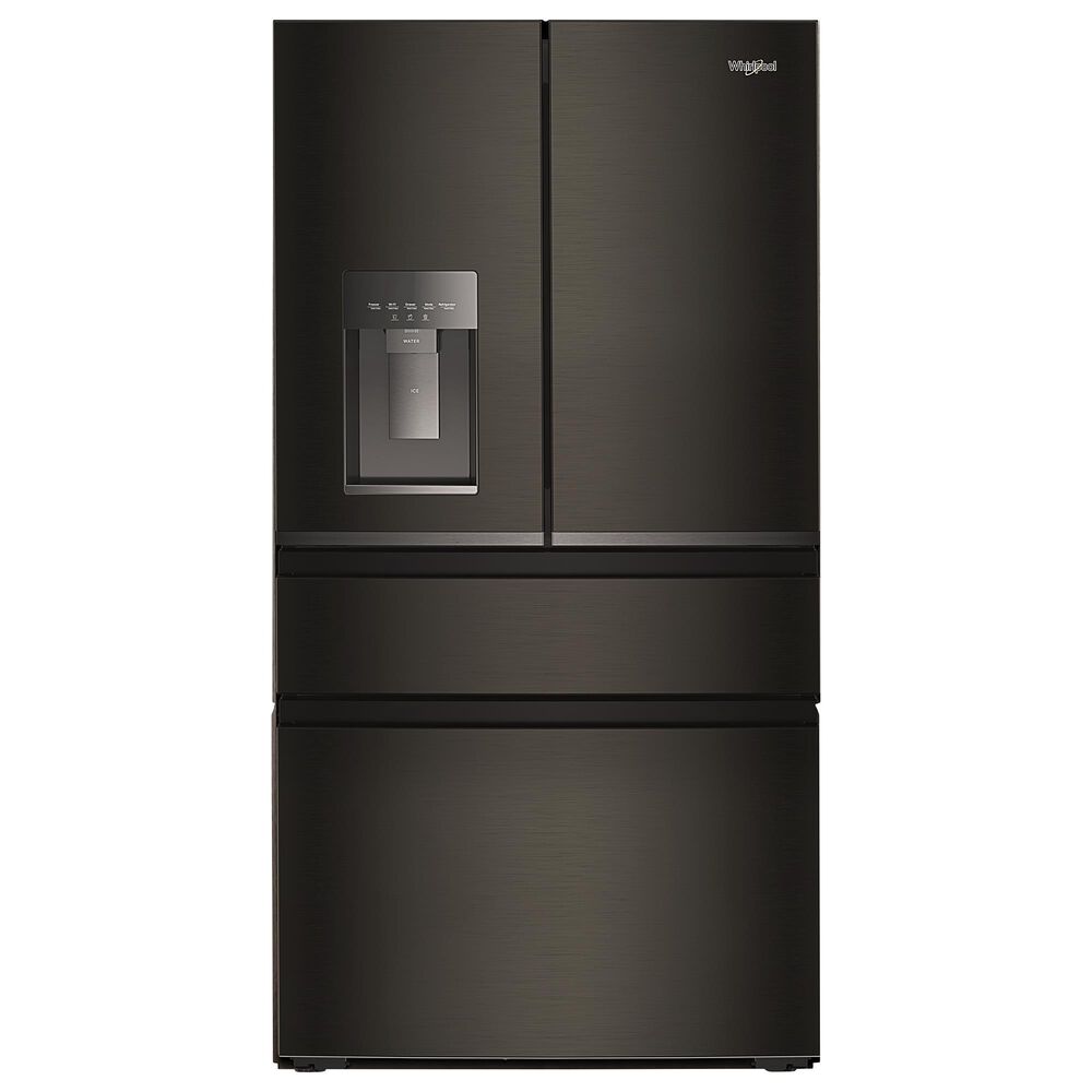 Whirlpool 22 Cu. Ft. 4-Door Depth French Door Refrigerator with EasyView Drawers in Black Stainless Steel, , large