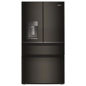 Whirlpool 22 Cu. Ft. 4-Door Depth French Door Refrigerator with EasyView Drawers in Black Stainless Steel, , large
