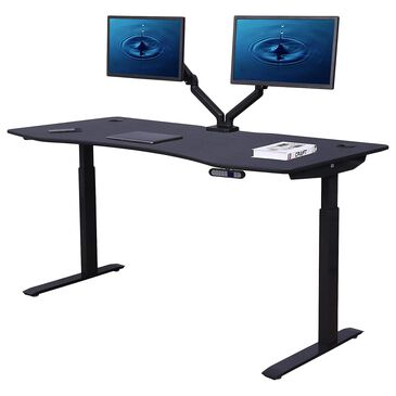 Apexdesk Elite Series 71" Electric Adjustable Standing Desk in Black, , large