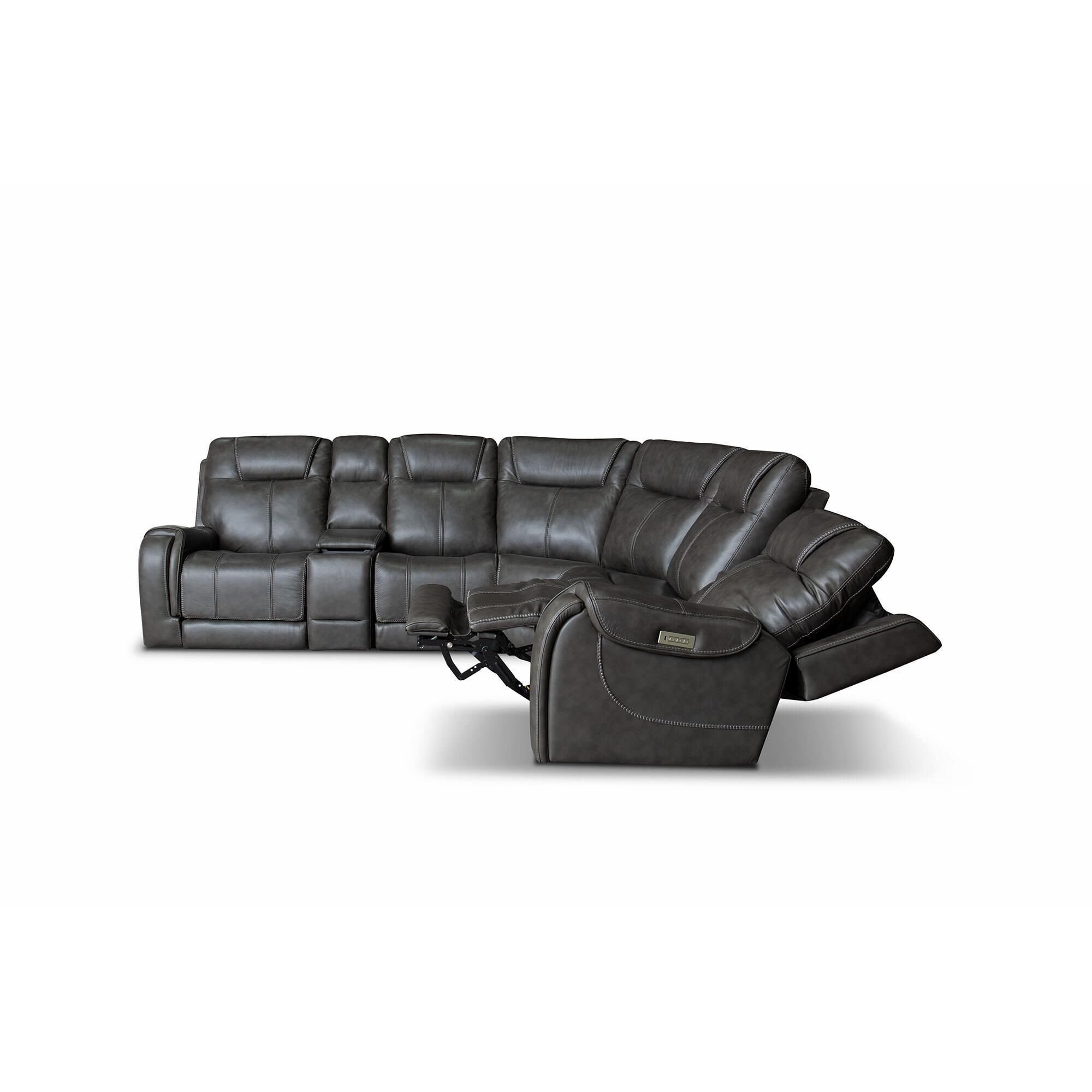 MotoMotion Zion 6-Piece Power Reclining Curved Sectional with
