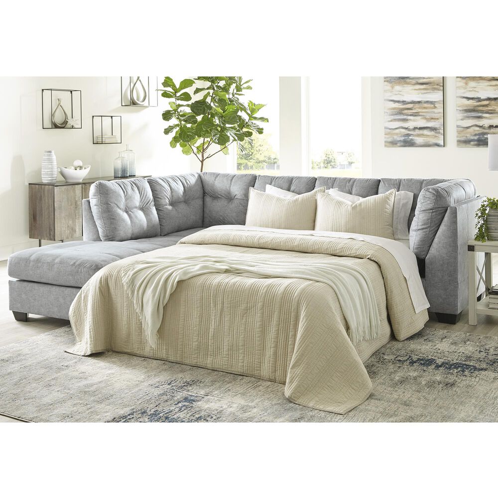 Signature Design by Ashley Falkirk 2-Piece Left Facing Sleeper Sectional with Chaise in Steel, , large