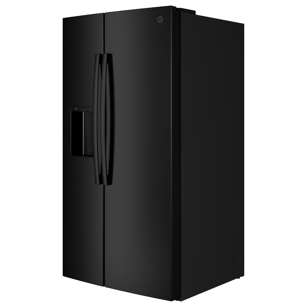 GE Appliances 28 Cu. Ft. Side-By-Side Refrigerator with Extra Tall Dispenser and In-Door Icemaker in Black, , large