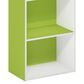 HOMLUX 3-Tier Open Shelf Bookcase in Green and White, , large