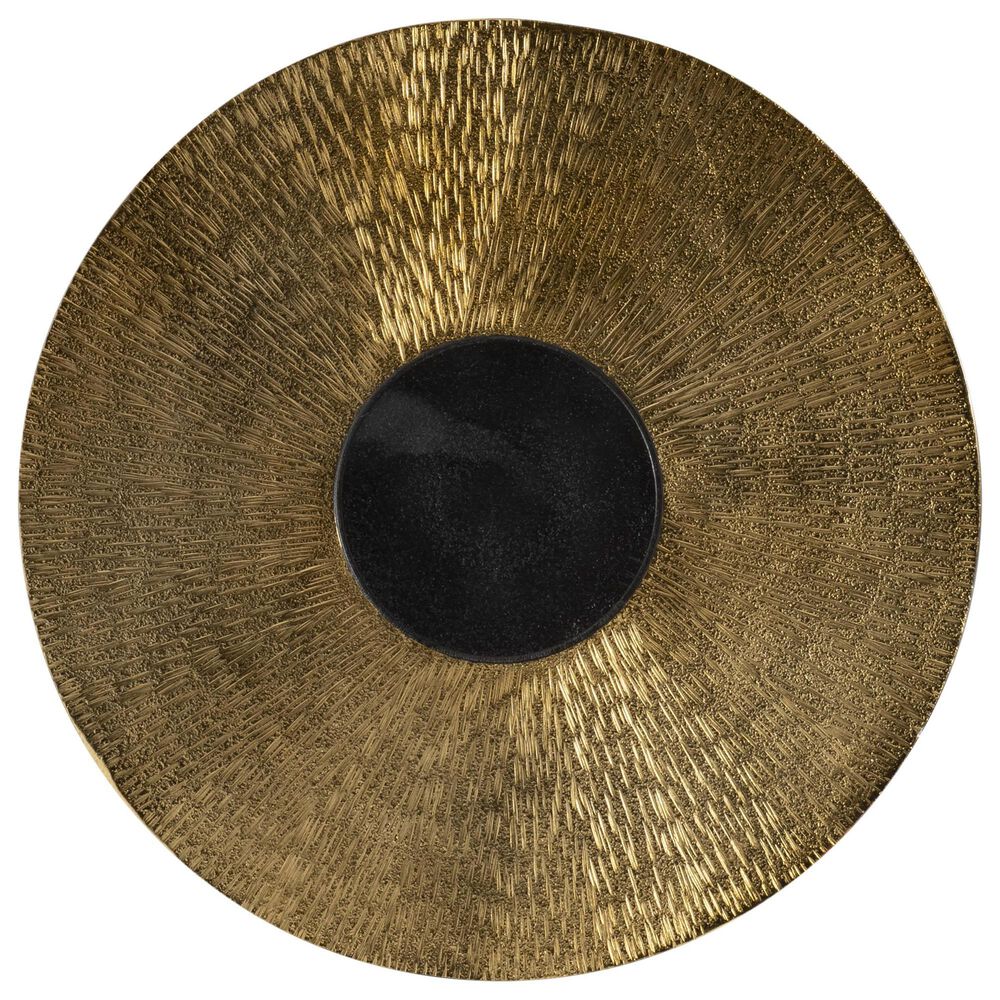 Bernhardt Alto Accent End Table in Antique Brass and Black Nickel, , large