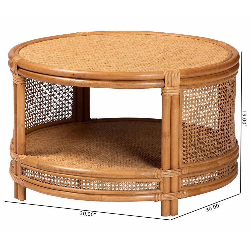 Baxton Studio Louis Coffee Table in Light Honey, , large