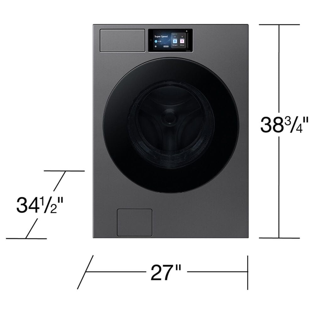 Samsung Bespoke 5.3 Cu. Ft. Front Load Washer in Dark Steel, , large