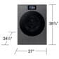 Samsung Bespoke 5.3 Cu. Ft. Front Load Washer in Dark Steel, , large