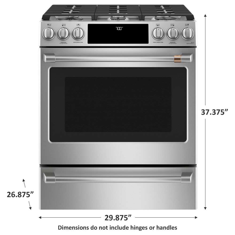 Cafe 30&quot; Slide-In Gas Range in Stainless Steel, , large