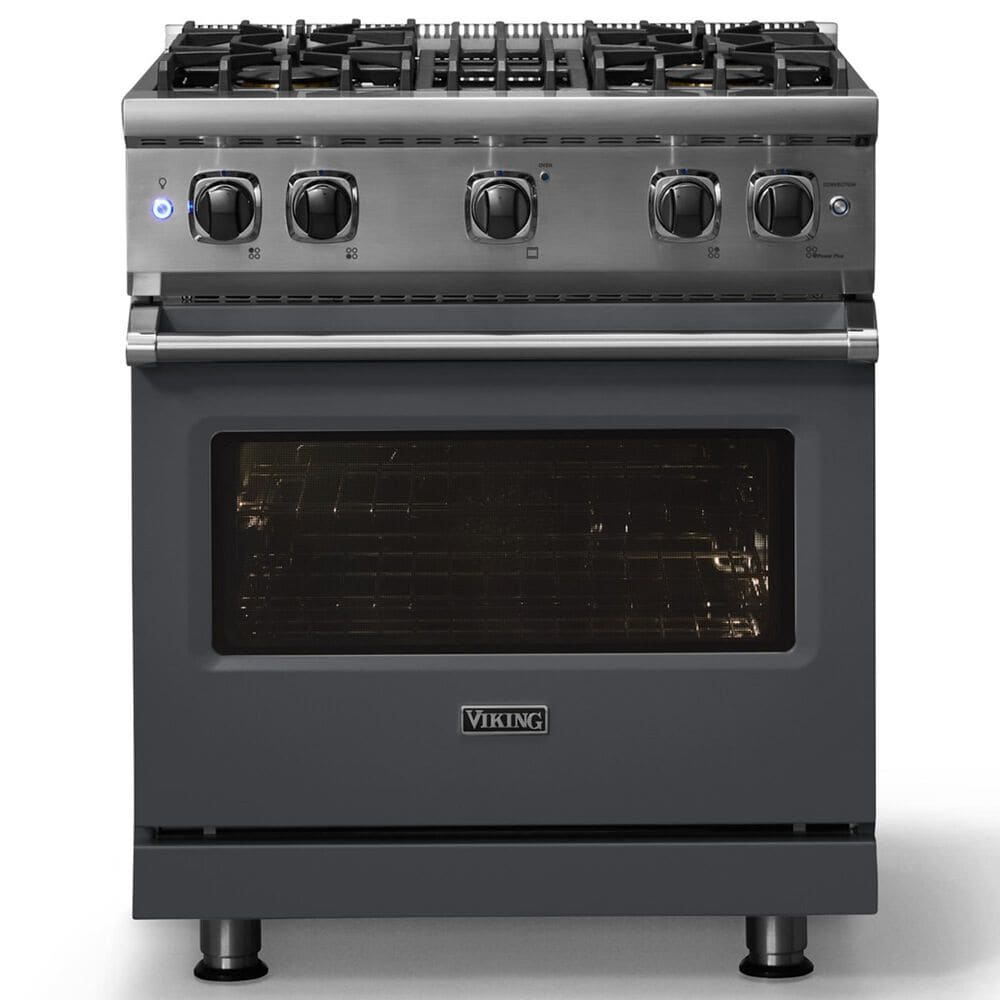 Viking Range 5 Series 30" Sealed Burner Gas Range in Cast Black, , large