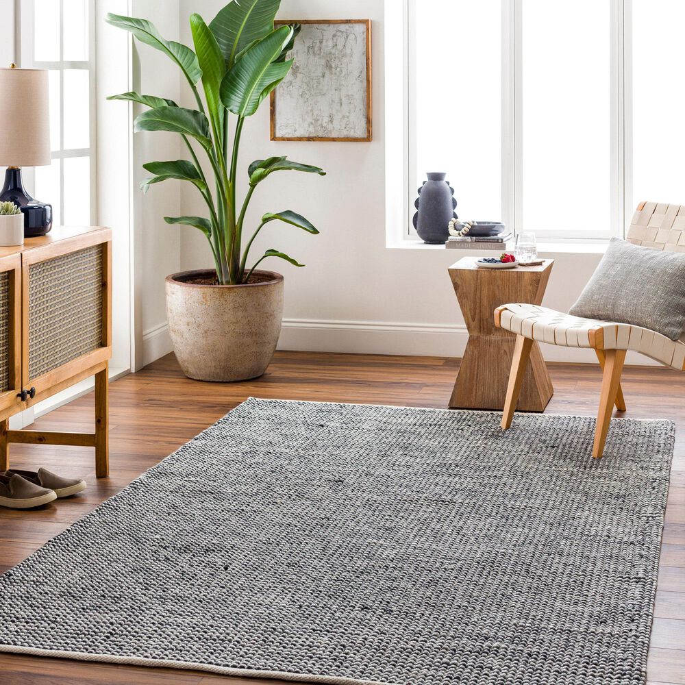 Surya Rebecca RBC-2301 9&#39; x 12&#39; Light Beige, Off-White, Black, Light Grey Area Rug, , large