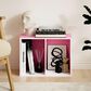 HOMLUX 2-Tier Cube Compact Storage Shelf Organizer Bookcase in Pink and White, , large