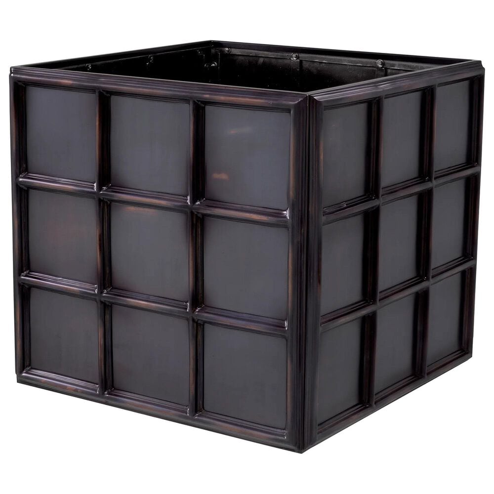 Eichholtz Grid Planter in Antique Bronze, , large