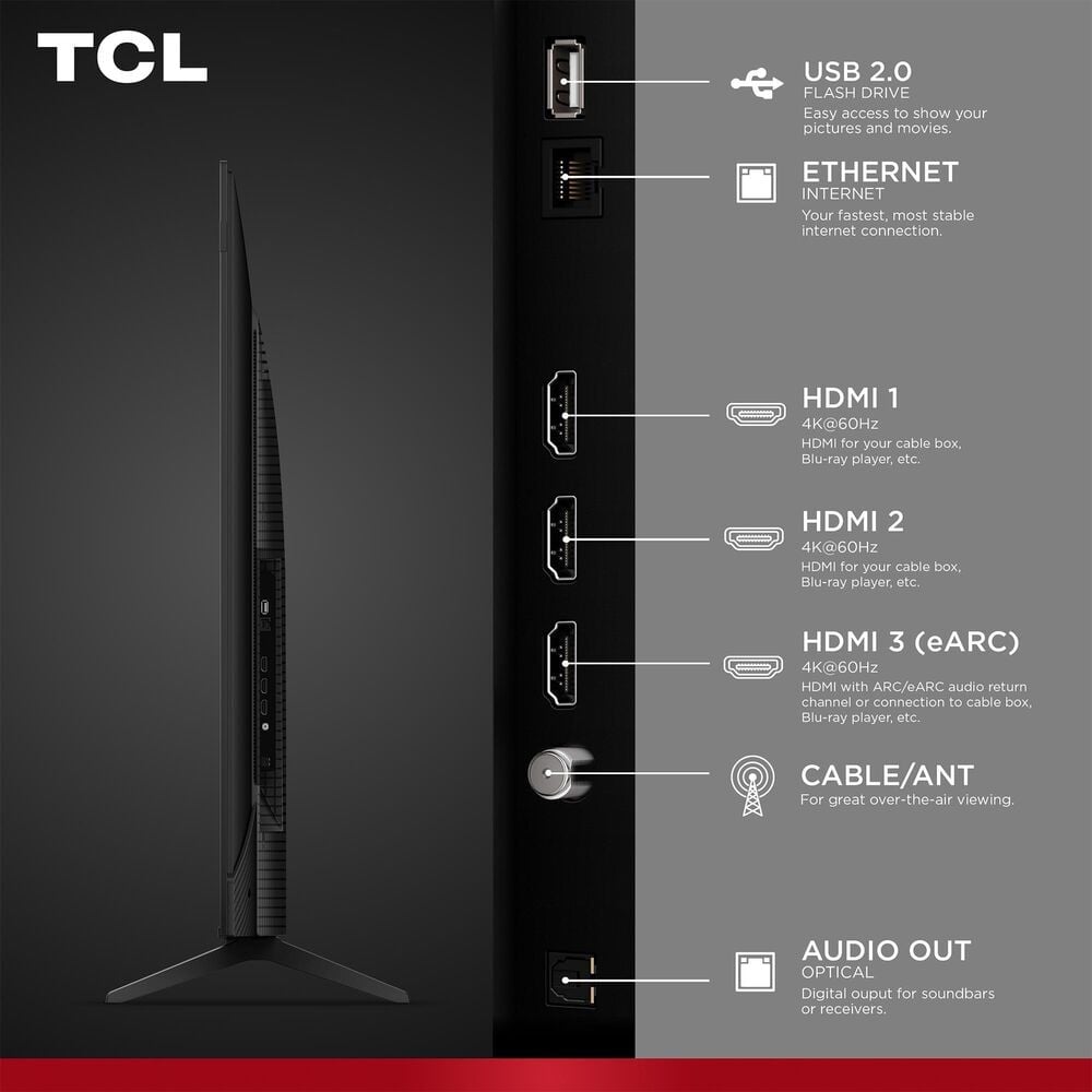 TCL 55" Class Q6LR Series 4K QLED Smart TV with Roku TV, , large