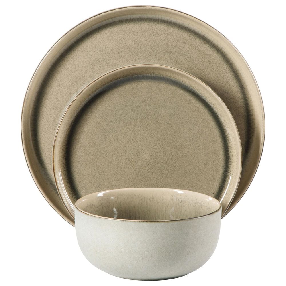 Gibson Homewares Earnestville 12-Piece Dinnerware Set in Grey, , large