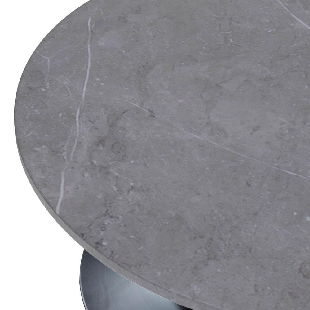 Leisuremod Verve 27&quot; Coffee Table with Sintered Stone Top in Black and Grey, , large