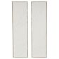 Maple and Jade 71" x 20" Wavy Textured Wall Decor with Distressed Wood Frames in White (Set of 2), , large