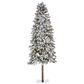 The Gerson Company 7.5" Flocked Christmas Alpine Tree in Green, , large