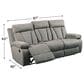 Ashley Mitchiner Manual Recliner Sofa with Drop Down Table in Fog, , large