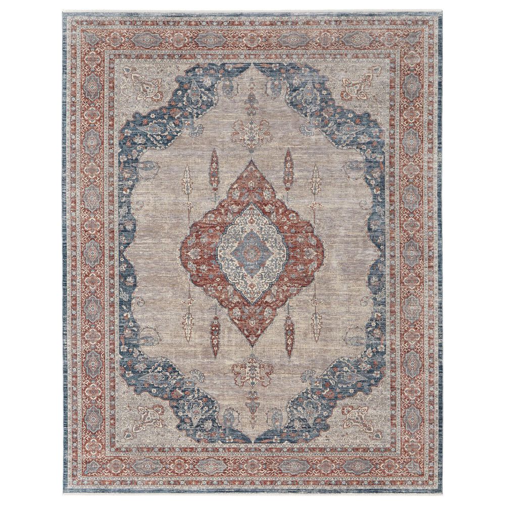 Feizy Marquette 4" x 5"3" Gray and Multicolor Area Rug, , large