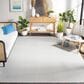Safavieh Martha Stewart Cyprus Chevron 9" x 12" Grey and Cream Area Rug, , large