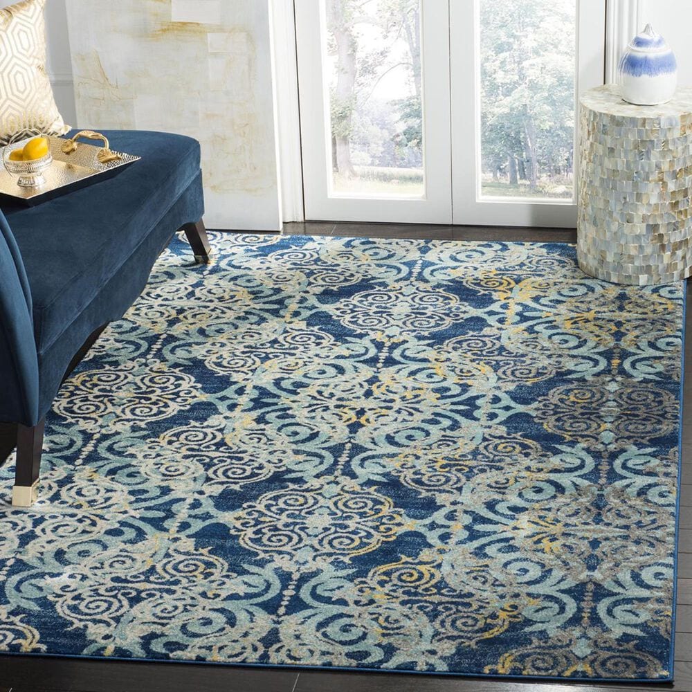 Safavieh Evoke EVK230A-4 4" x 6" Royal/Light Blue Area Rug, , large