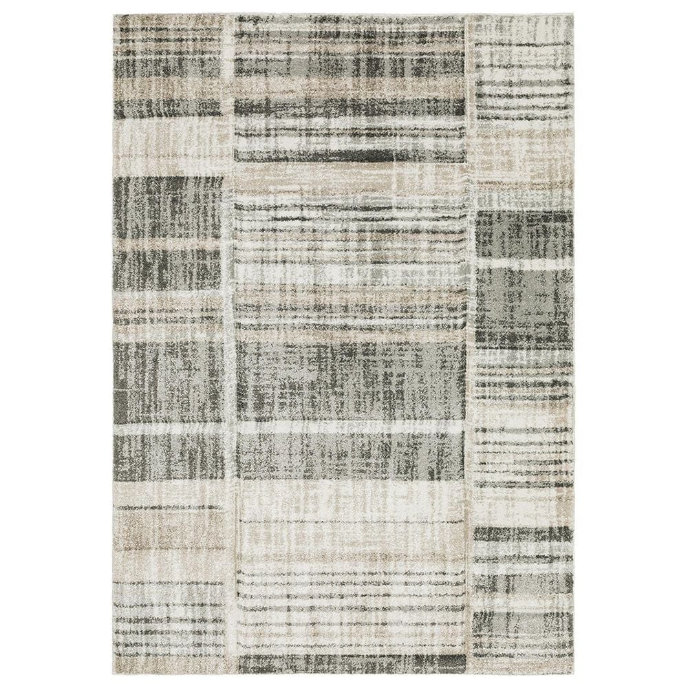Oriental Weavers Cambria Faded Stripes 1"10" x 7"6" Beige Runner, , large