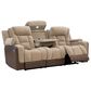 Ashley Mixed Motion Power Reclining Sofa in Brownstone, , large