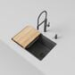 Blanco Inteos 30" Undermount Single Bowl Kitchen Sink in Anthracite, , large