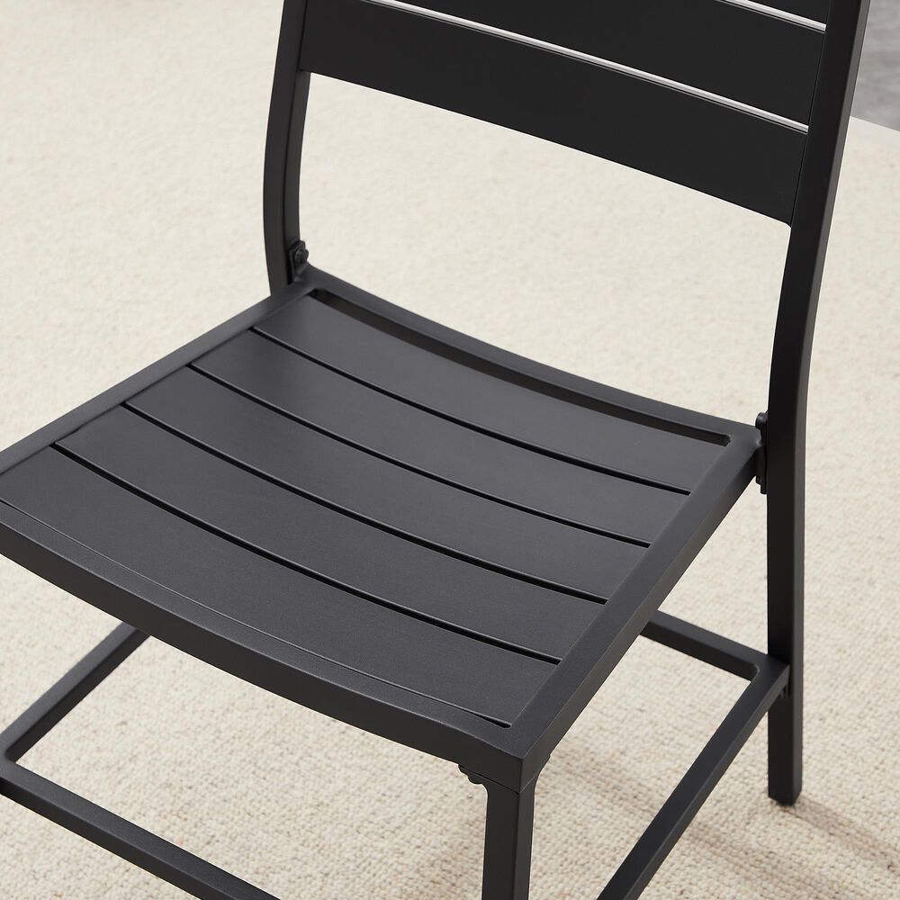 Linon Home Decor Holland Patio Side Chair in Black (Set of 2), , large