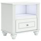 Ashley Kozlani 1-Drawer Nightstand in White, , large