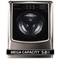 LG 5.8 Cu Ft. Mega Capacity Washer in Black Stainless Steel, , large