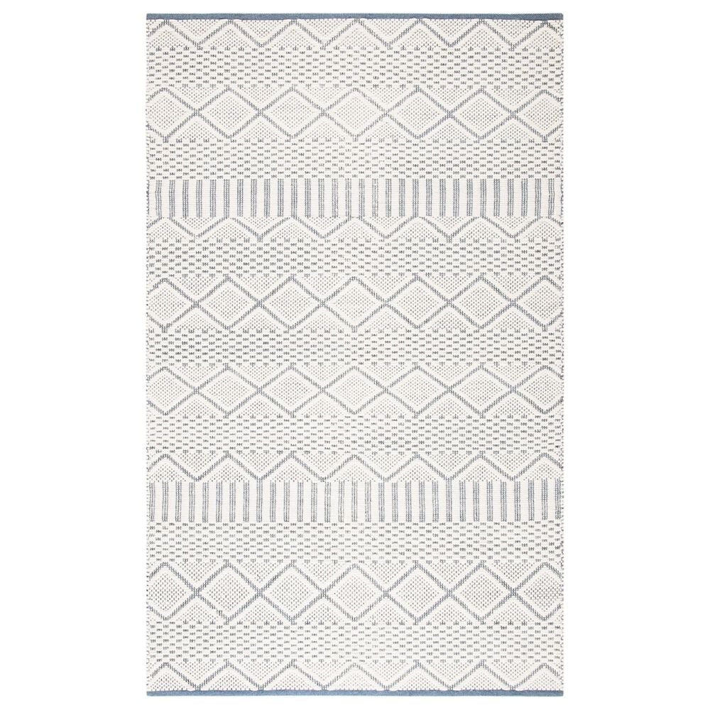 Safavieh Natura NAT857A 6" x 9" Ivory and Blue Area Rug, , large