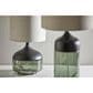 Adesso Marina Table Lamp in Black and Smoked Glass, , large