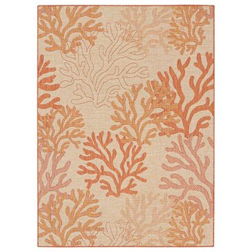 Nourison Garden Oasis Nautical Coral 6" x 9" Indoor/Outdoor Area Rug, , large