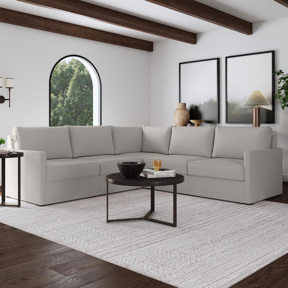 Home Styles Flex 5-Piece Stationary L-Shaped Sectional in Frost, , large