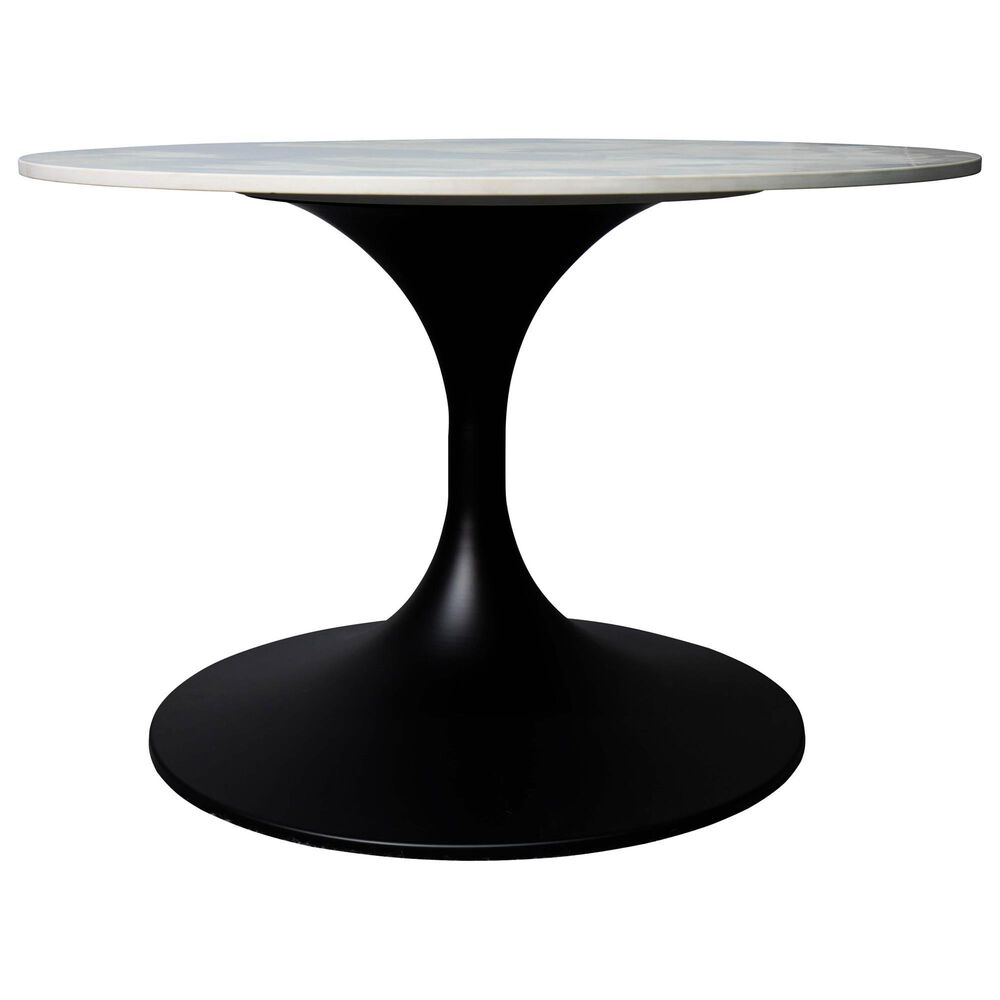 Leisuremod Verve 27&quot; Coffee Table with Sintered Stone Top in Black and White, , large
